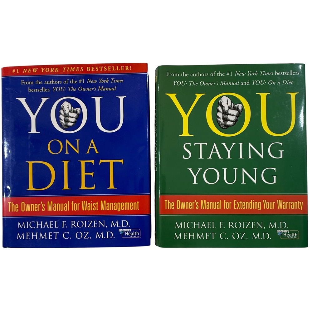 YOU On A Diet and Staying Young Michael Roizen Mehmet Oz 2 Book Set Health